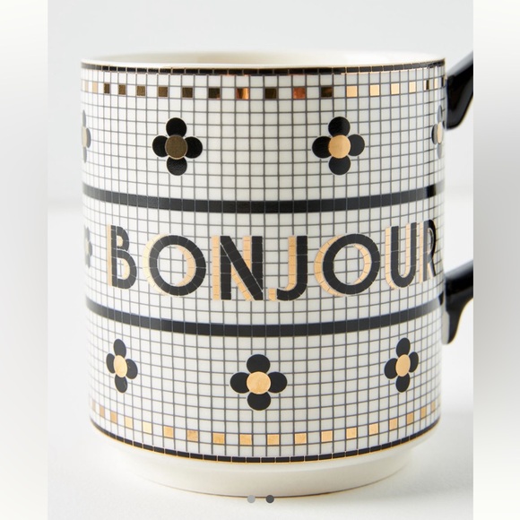The Bistro Tile Stoneware Mug: Bonjour Edition - Picture 2 of 2